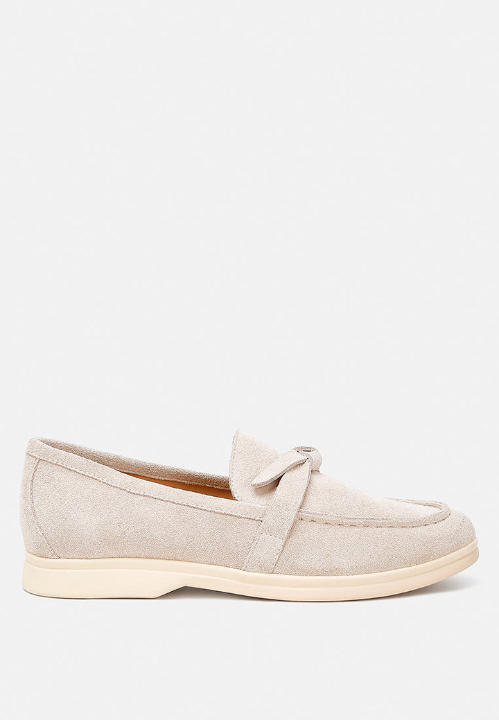 Nautica Genuine Suede Knot Detailed Loafers-5