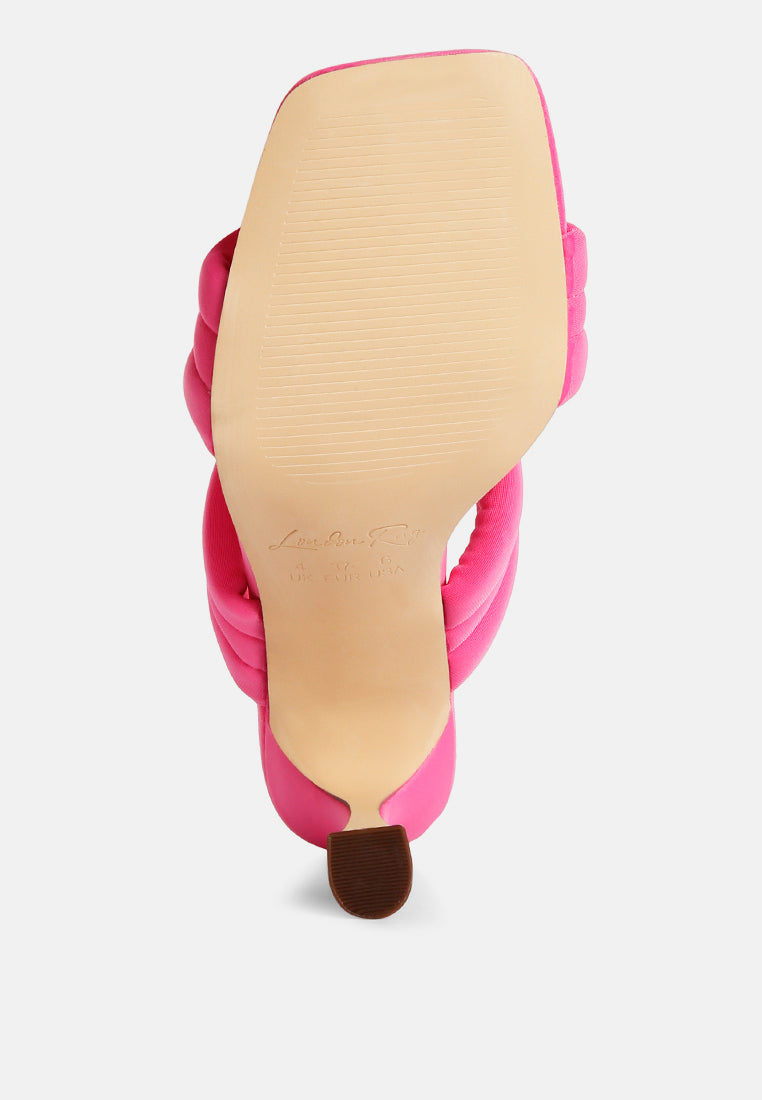 New Crush Quilted Spool Heel Sandals-4