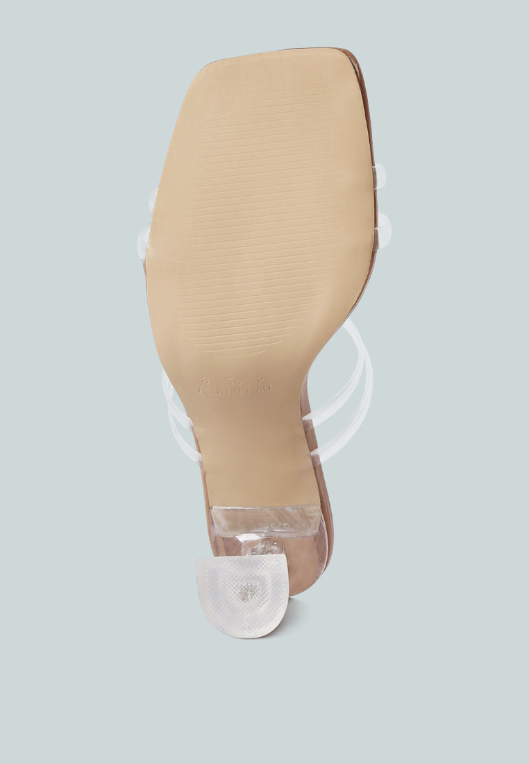 Nightfall Clear Spool Heel Sandal-4