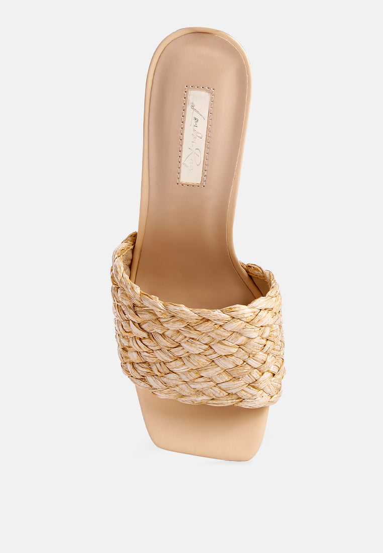 Ny Tour Braided Strap Heel Sandals-3
