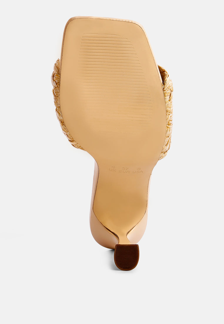 Ny Tour Braided Strap Heel Sandals-4
