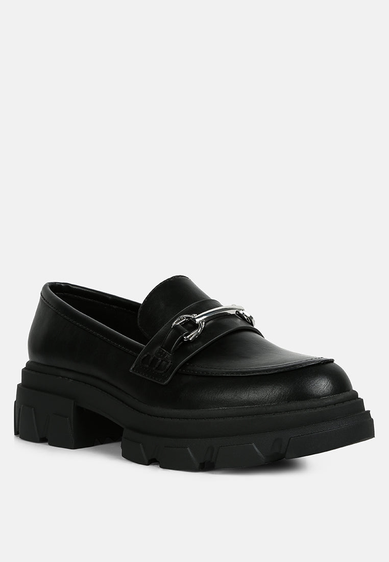 Oklyn Horsebit Emblesihed Chunky Platform Loafers-1