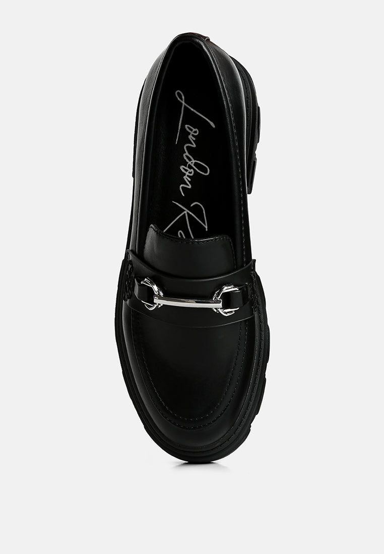 Oklyn Horsebit Emblesihed Chunky Platform Loafers-3