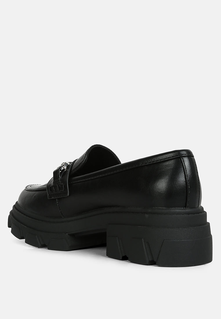 Oklyn Horsebit Emblesihed Chunky Platform Loafers-2
