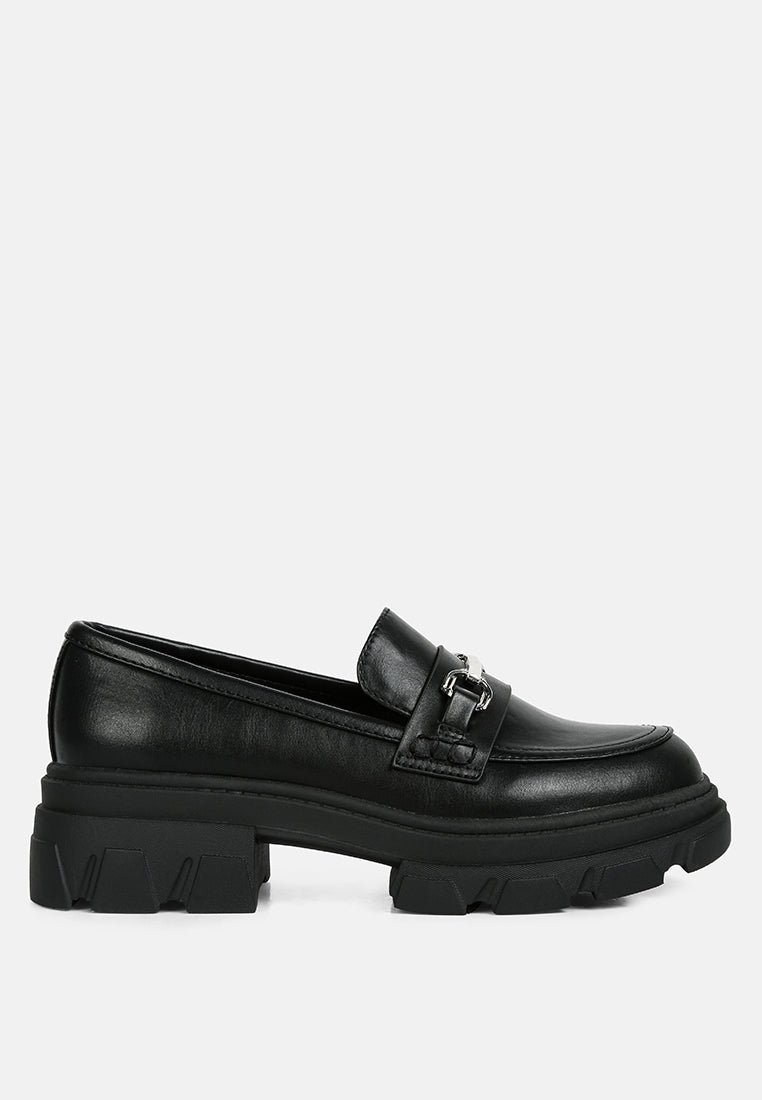 Oklyn Horsebit Emblesihed Chunky Platform Loafers-0