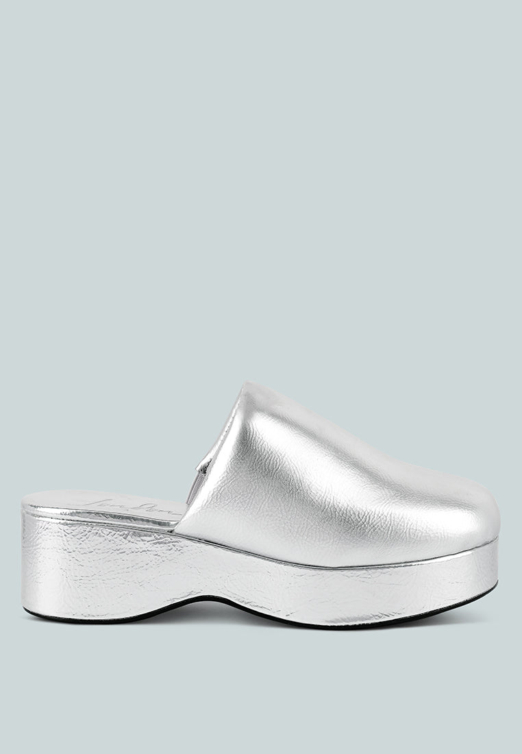 Olori Solid Platform Slip On Mules-5