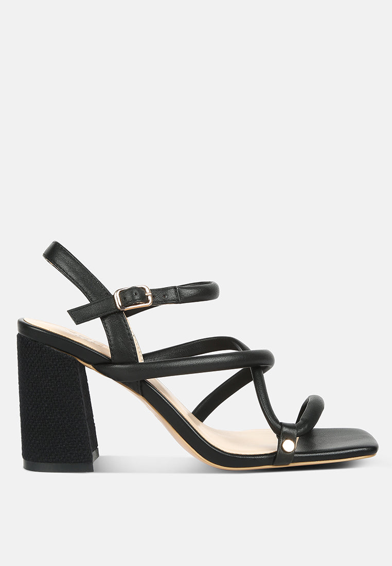 Artha Open Square Toe Block Heel Sandals-6