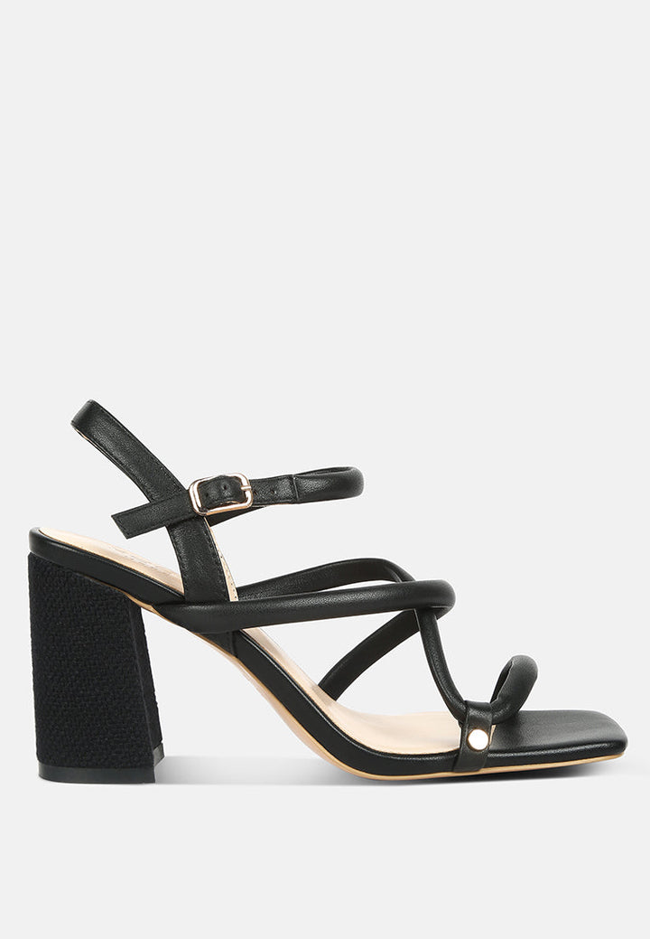Artha Open Square Toe Block Heel Sandals-6