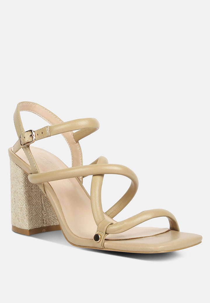 Artha Open Square Toe Block Heel Sandals-2