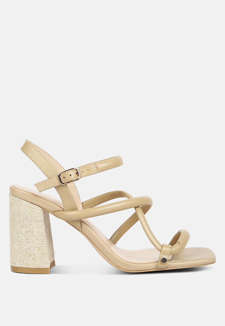 Artha Open Square Toe Block Heel Sandals-0