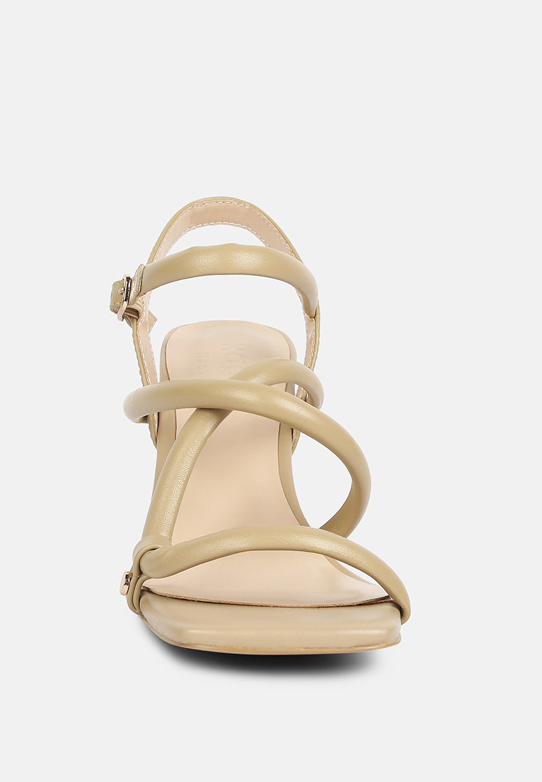 Artha Open Square Toe Block Heel Sandals-3