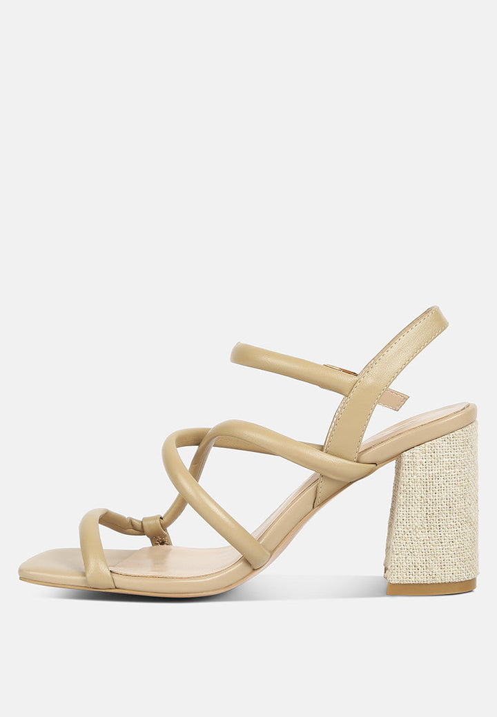 Artha Open Square Toe Block Heel Sandals-1
