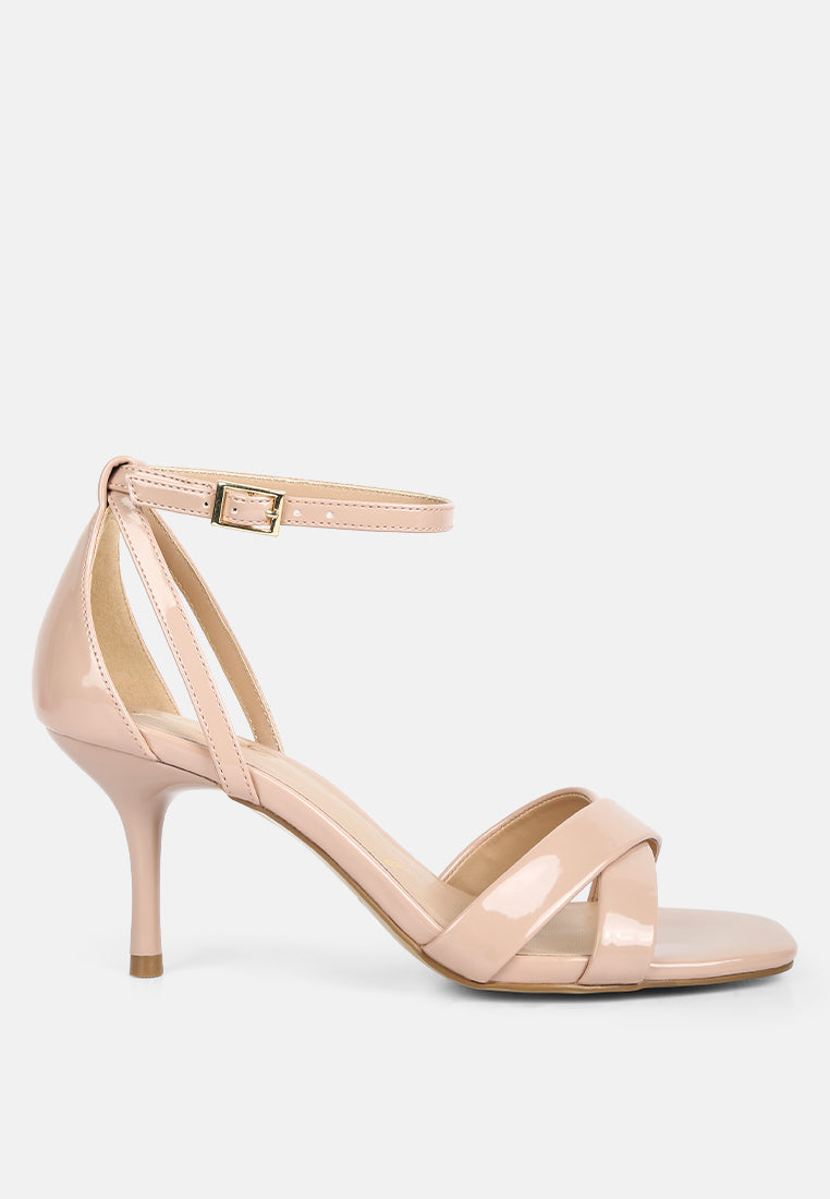 Oraiku Faux Suede Cross Strap Heels-5