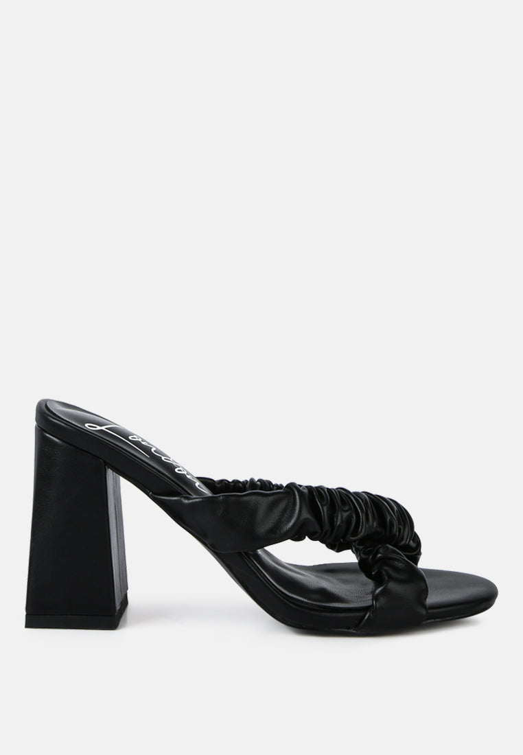 Page 3 Scrunchie Strap Block Sandals-6
