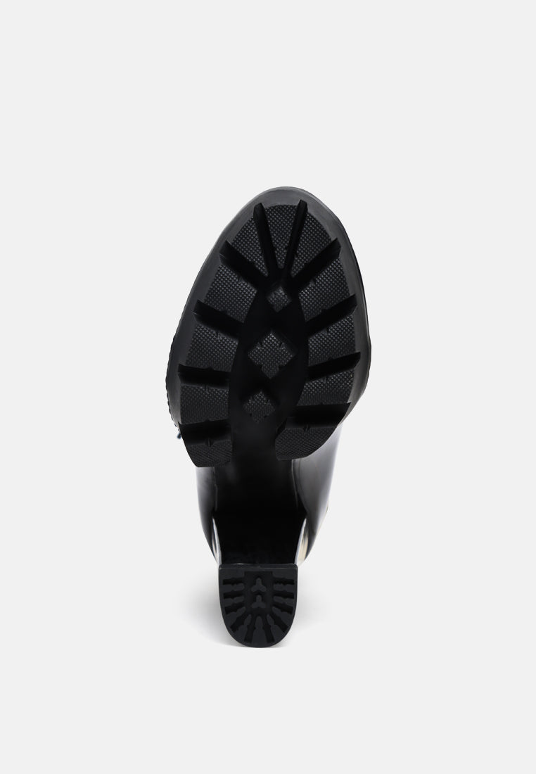 Peepque Peep Toe Lace-Up Booties-4