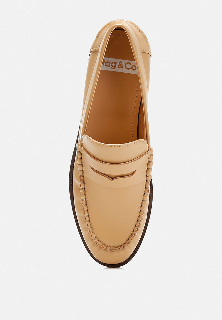 Plavia Genuine Leather Loafers-3