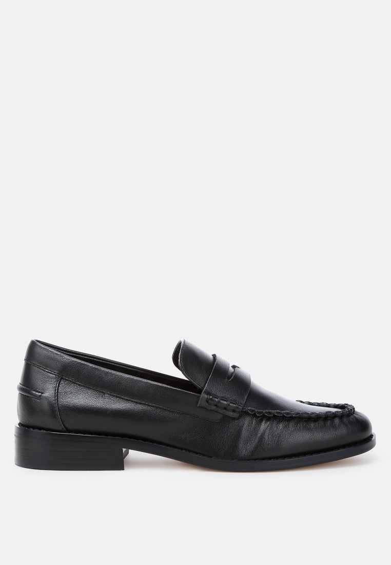 Plavia Genuine Leather Loafers-5