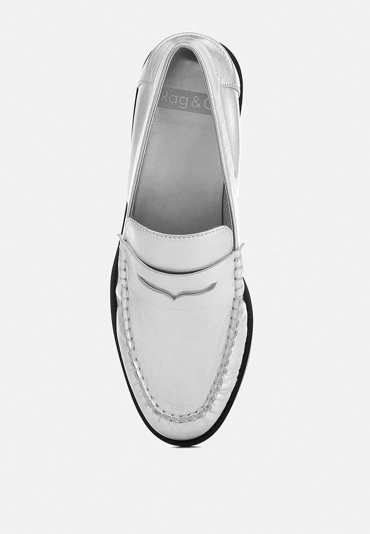 Plavia Genuine Leather Loafers-4