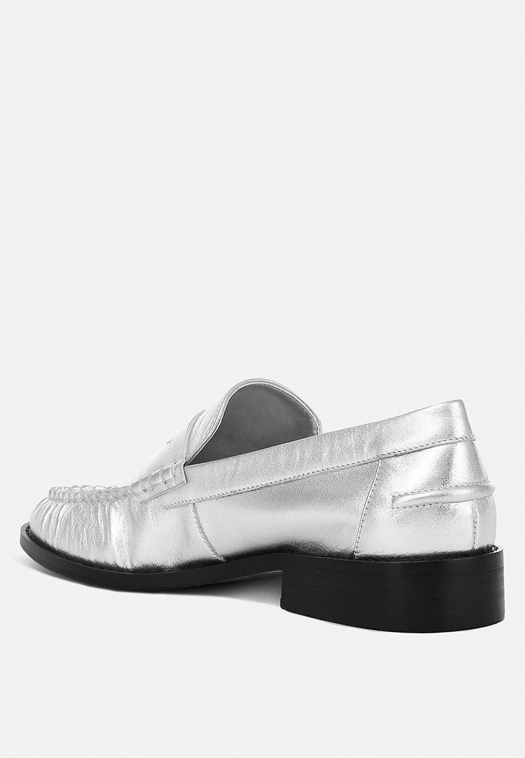 Plavia Genuine Leather Loafers-3
