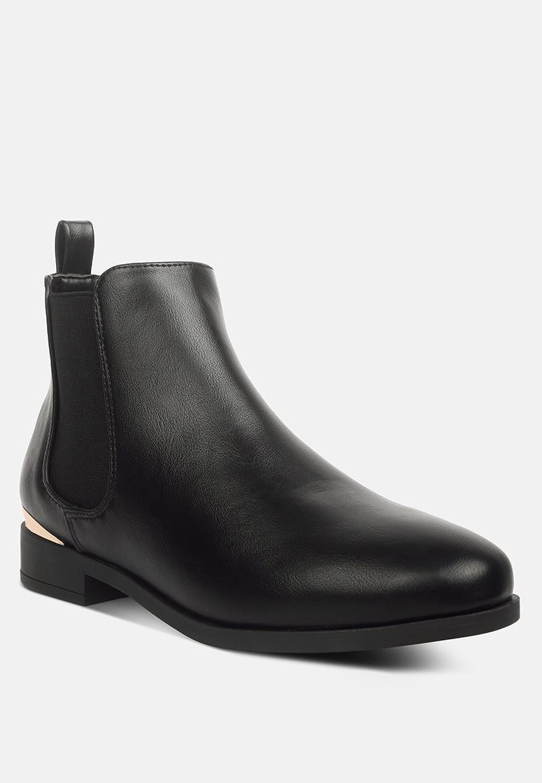 Plush Metal Sling Chelsea Boots-1