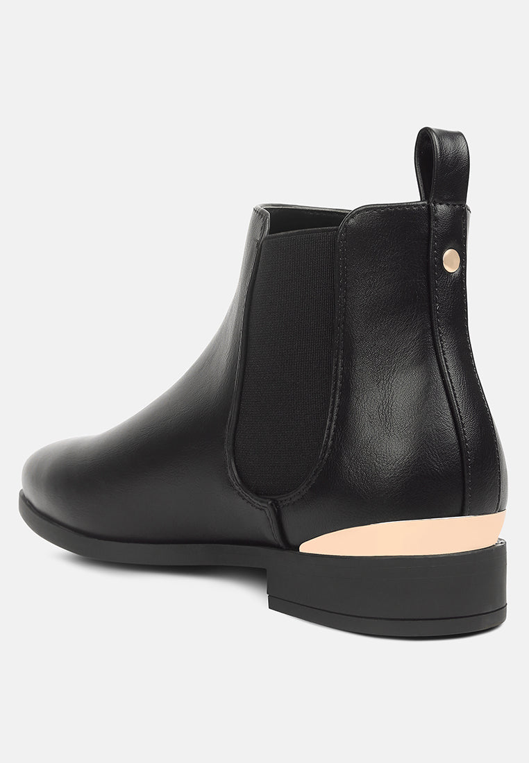 Plush Metal Sling Chelsea Boots-2