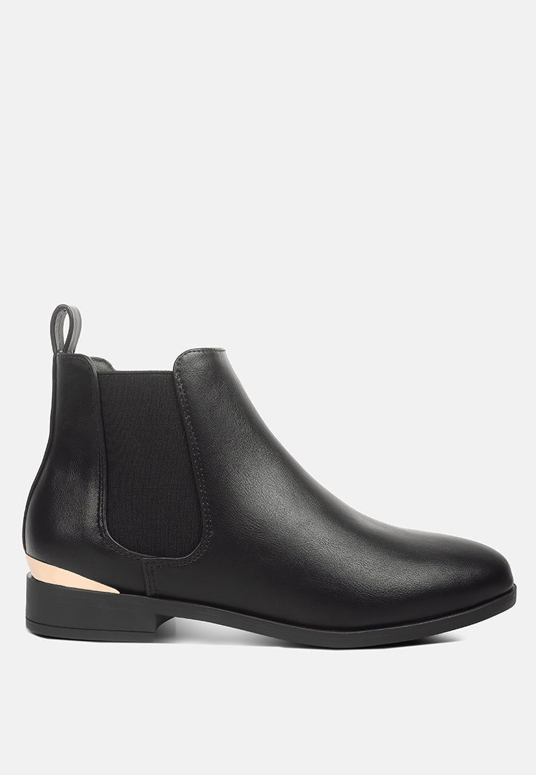 Plush Metal Sling Chelsea Boots-0
