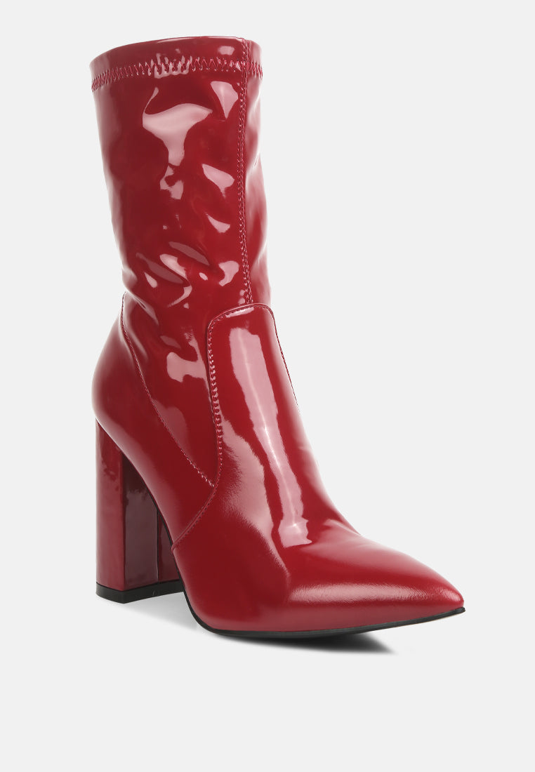 Pluto Block Heel Stiletto Ankle Boot-2