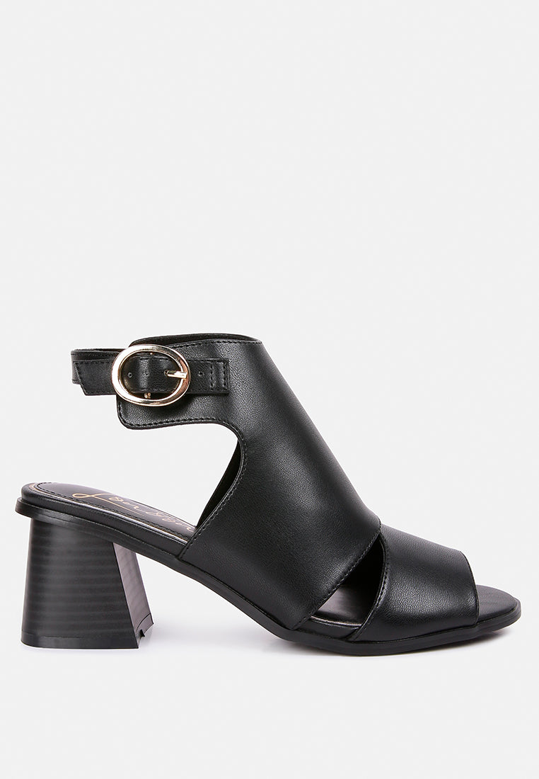 Polessi Pin Buckle Ankle Mules-5