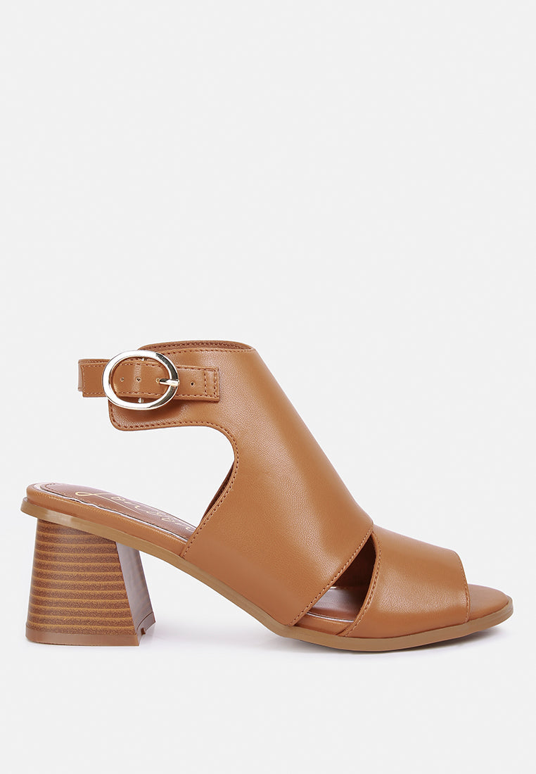 Polessi Pin Buckle Ankle Mules-0