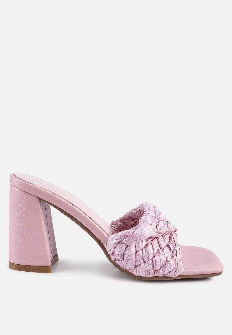 Pout Pro Braided Raffia Block Sandals-0