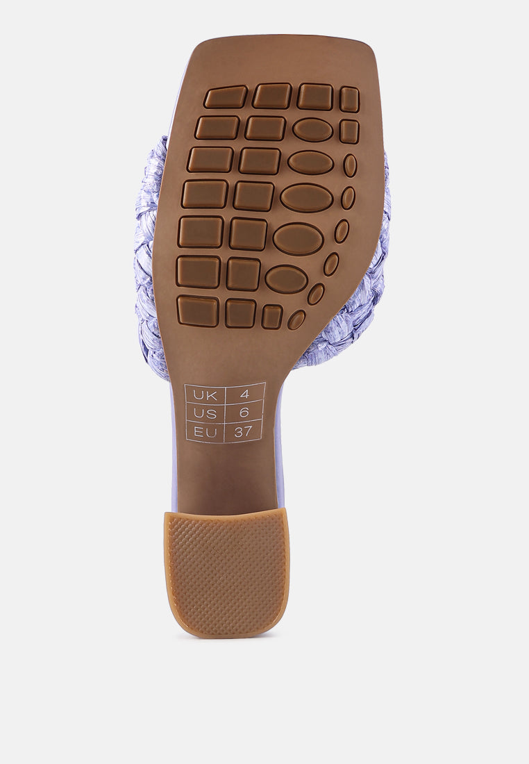 Pout Pro Braided Raffia Block Sandals-1