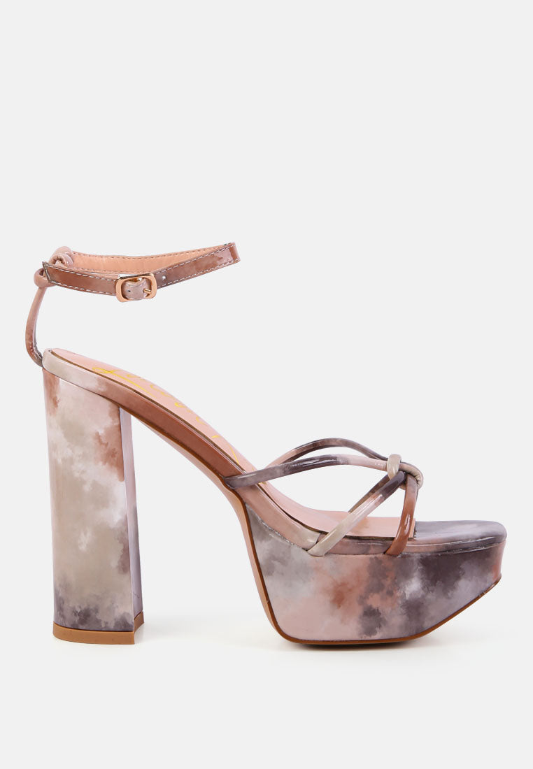 Prisma Tie-Dye High Platform Heeled Sandals-5