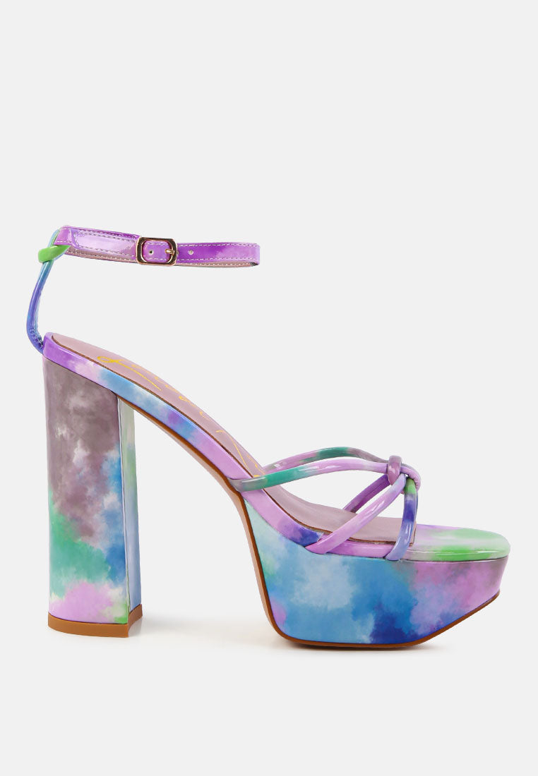 Prisma Tie-Dye High Platform Heeled Sandals-6