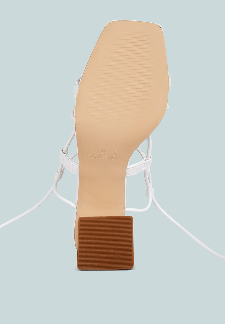 Provoked Lace Up Block Heeled Sandals-4