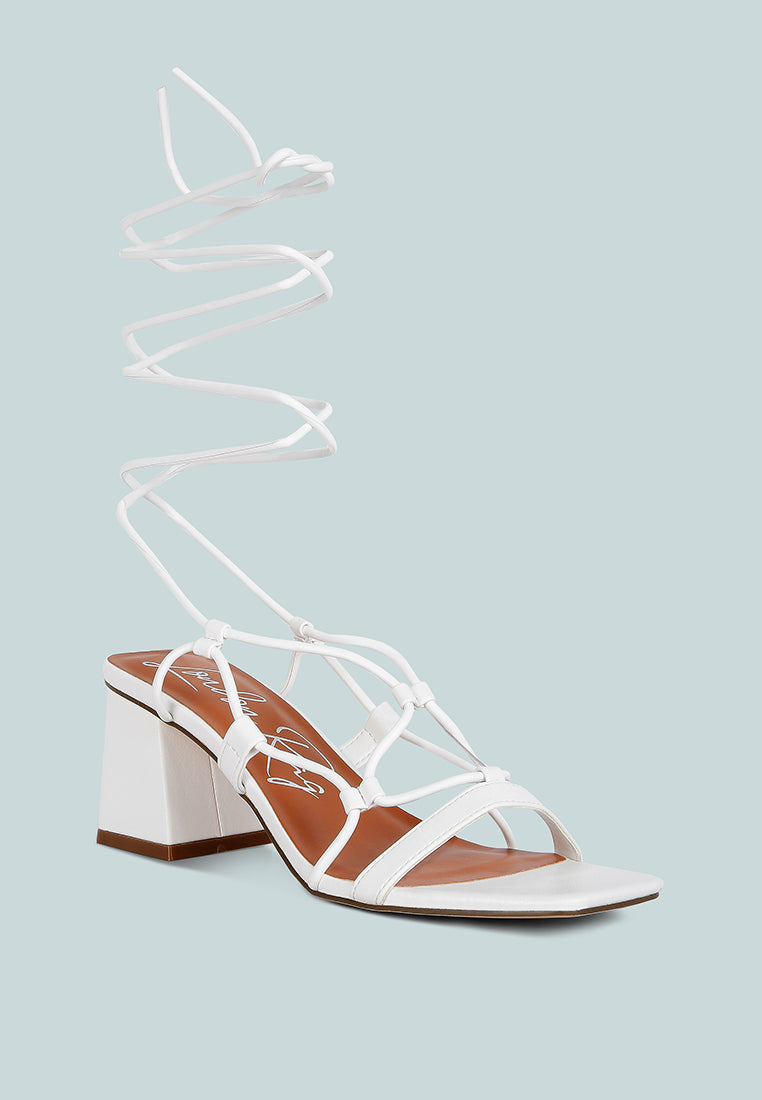 Provoked Lace Up Block Heeled Sandals-1