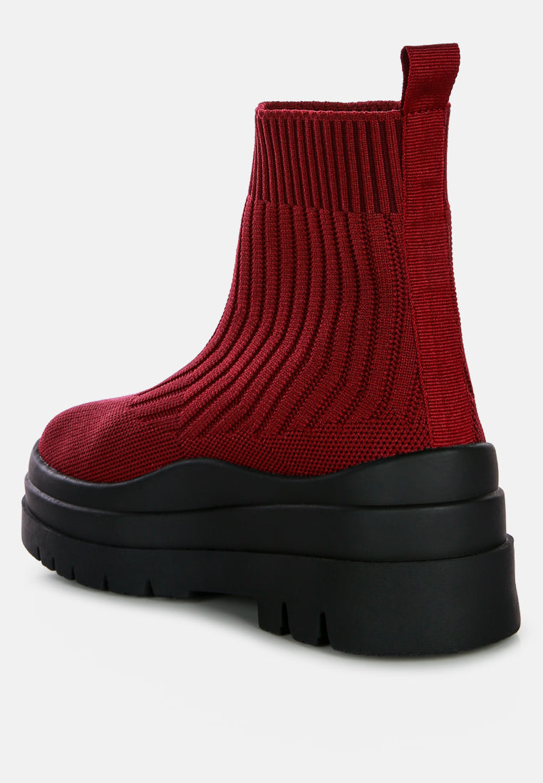 Quavo Knitted Platform Chunky Boots-3