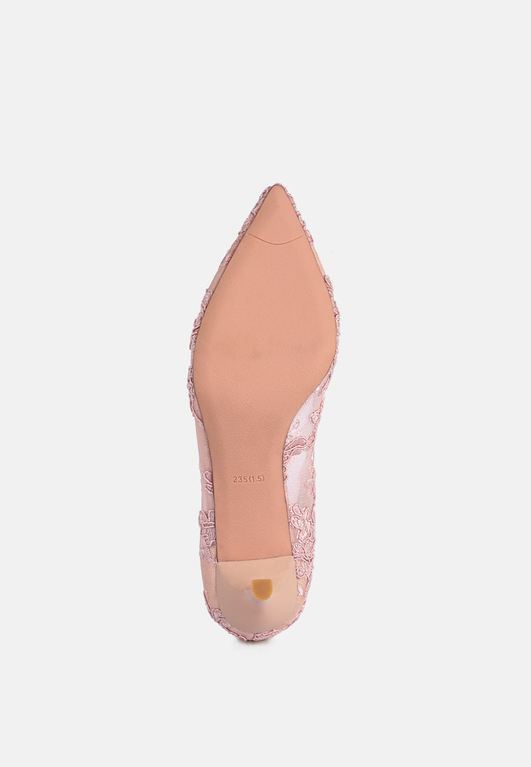 Reunion Lace Mid Heel Pumps-4