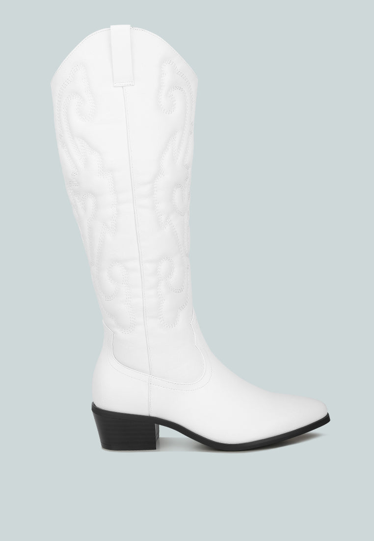 Reyes Patchwork Studded Cowboy Boots-5