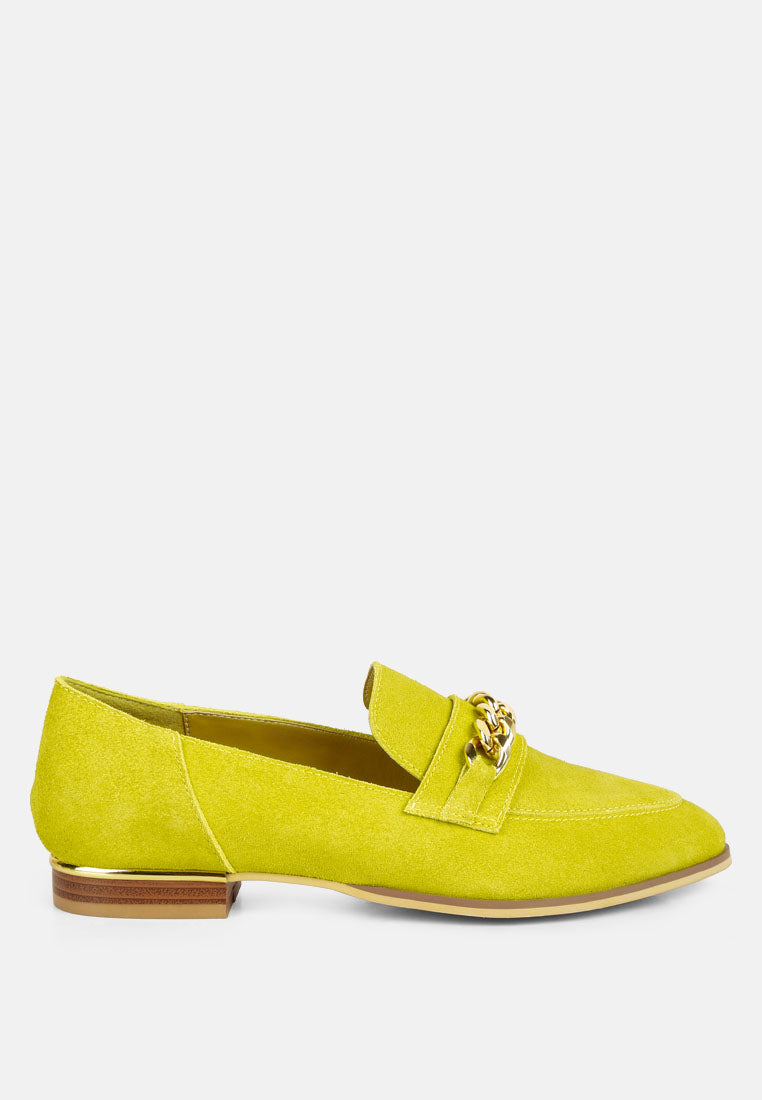 Ricka Chain Embellished Loafers-6