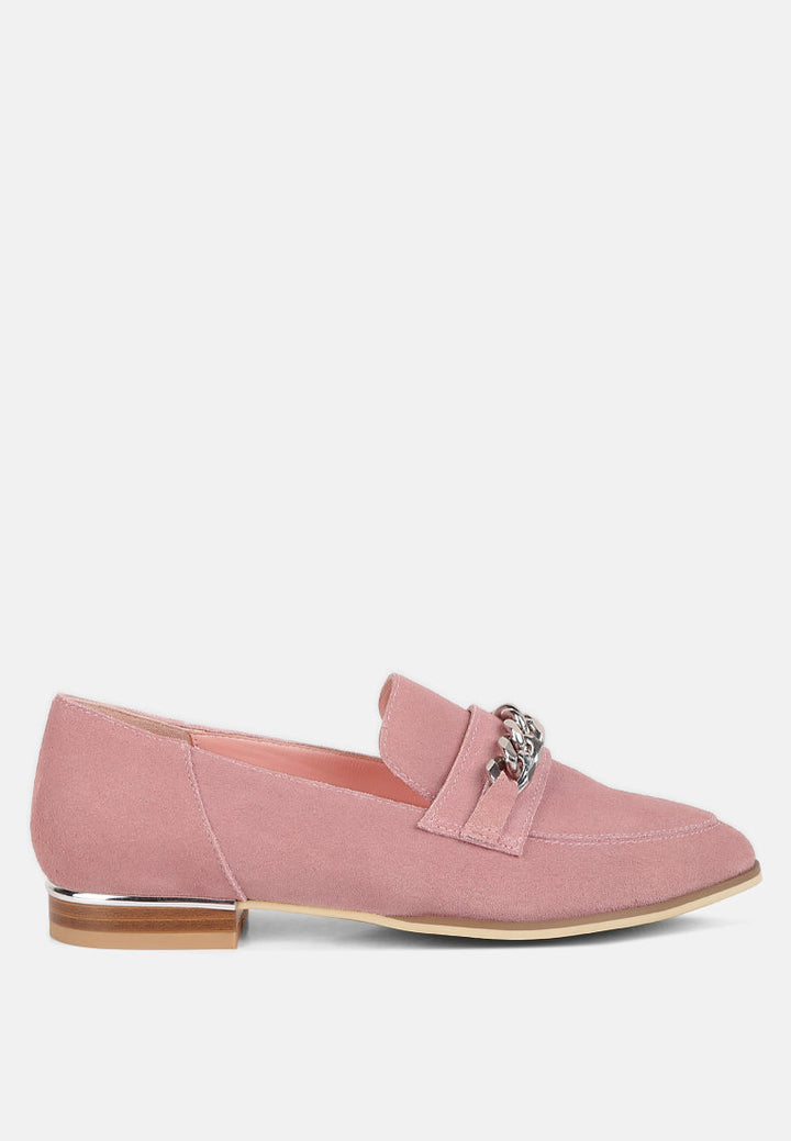 Ricka Chain Embellished Loafers-0