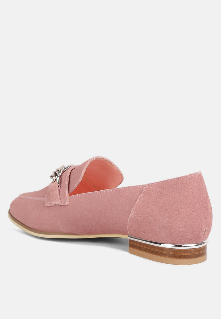Ricka Chain Embellished Loafers-2