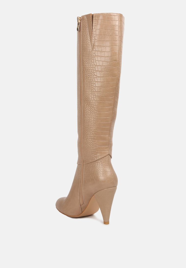 Rum Rolls Calf Croc Boots-2