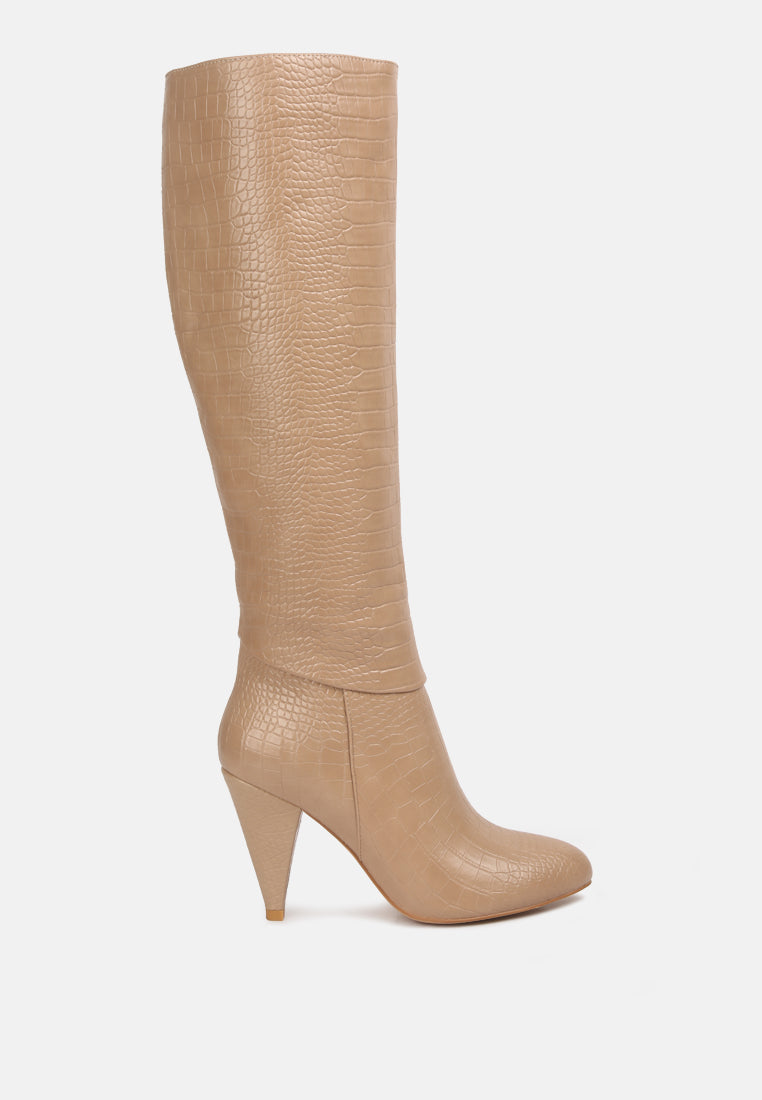 Rum Rolls Calf Croc Boots-0
