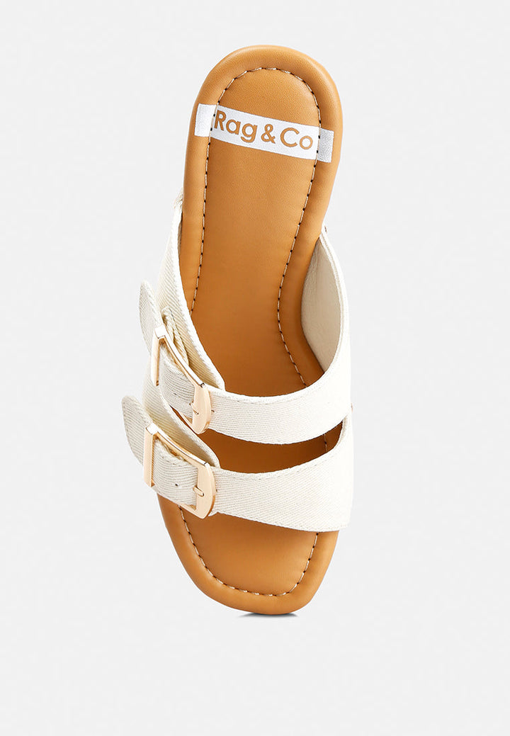 Sarai Buckle Straps High Block Heel Clogs-2
