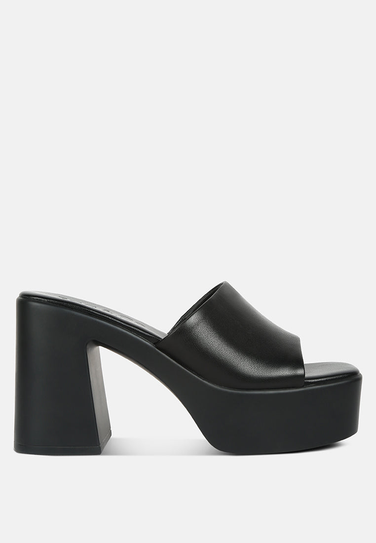 Scandal Slip On Block Heel Sandals-9