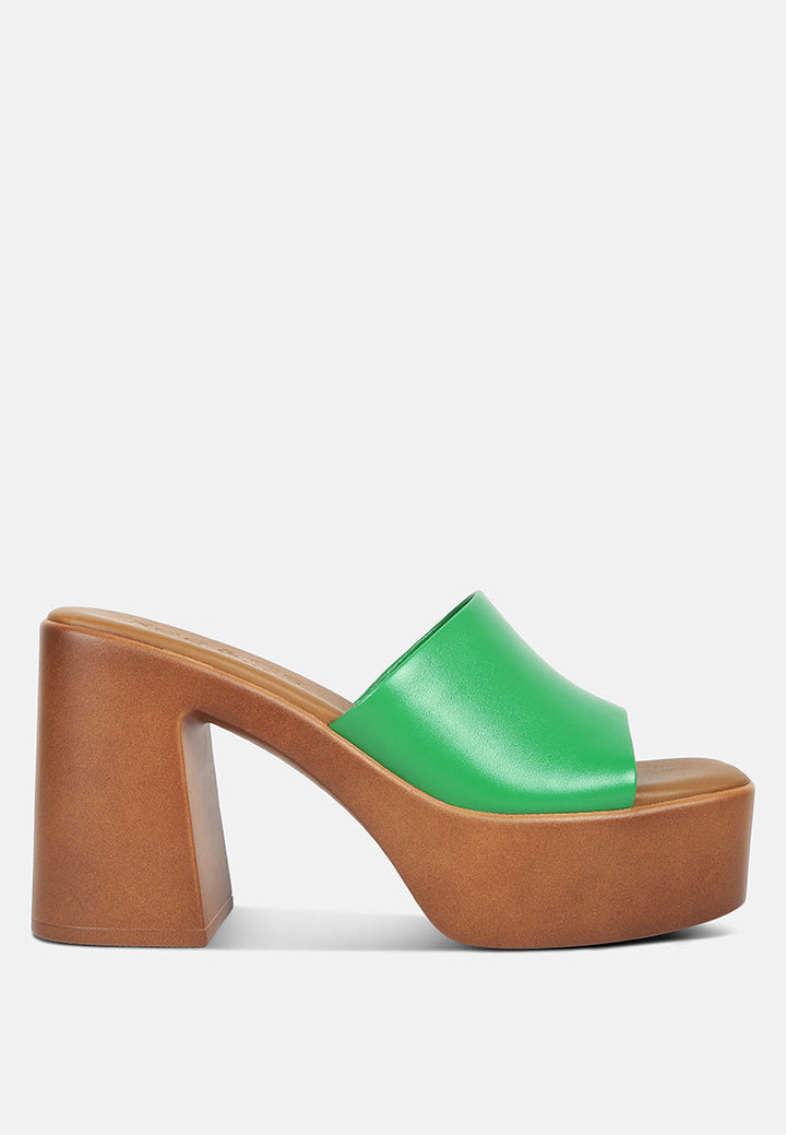 Scandal Slip On Block Heel Sandals-6