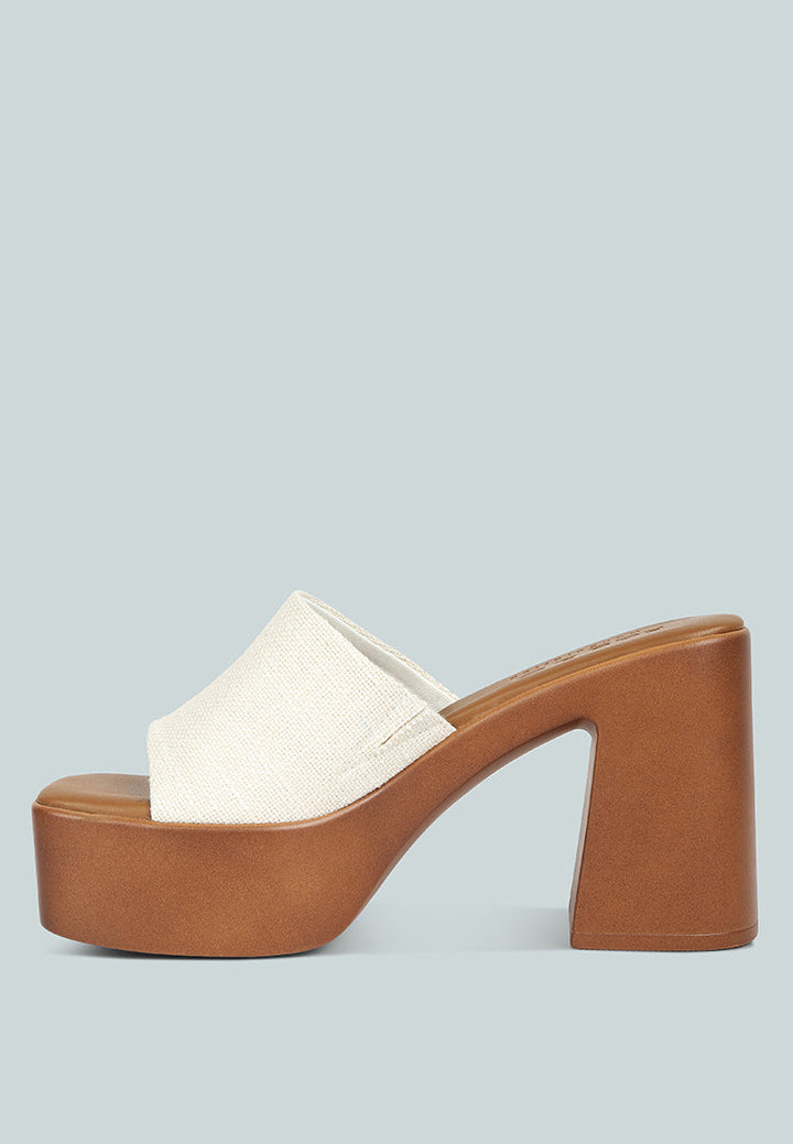 Scandal Slip On Block Heel Sandals-3
