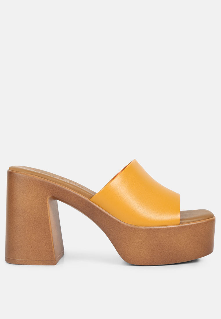 Scandal Slip On Block Heel Sandals-5