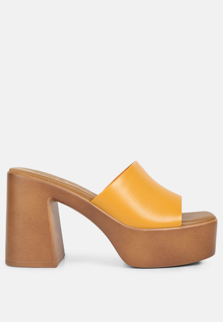Scandal Slip On Block Heel Sandals-5