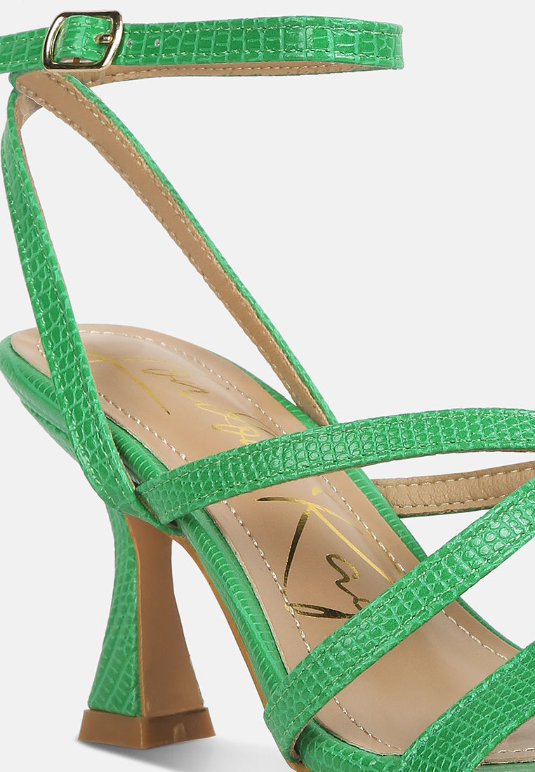 Serling Croc Spool Heel Sandals-3